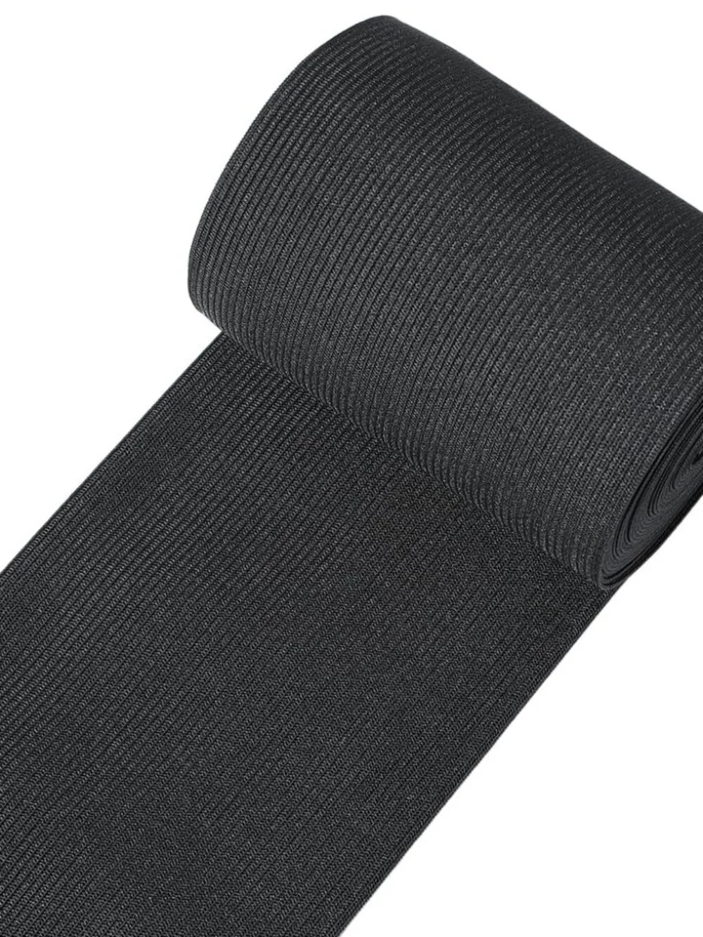 5M 4 Inch Elastic Band Spool Black Heavy Stretch High Elasticity Knit Strap Wide